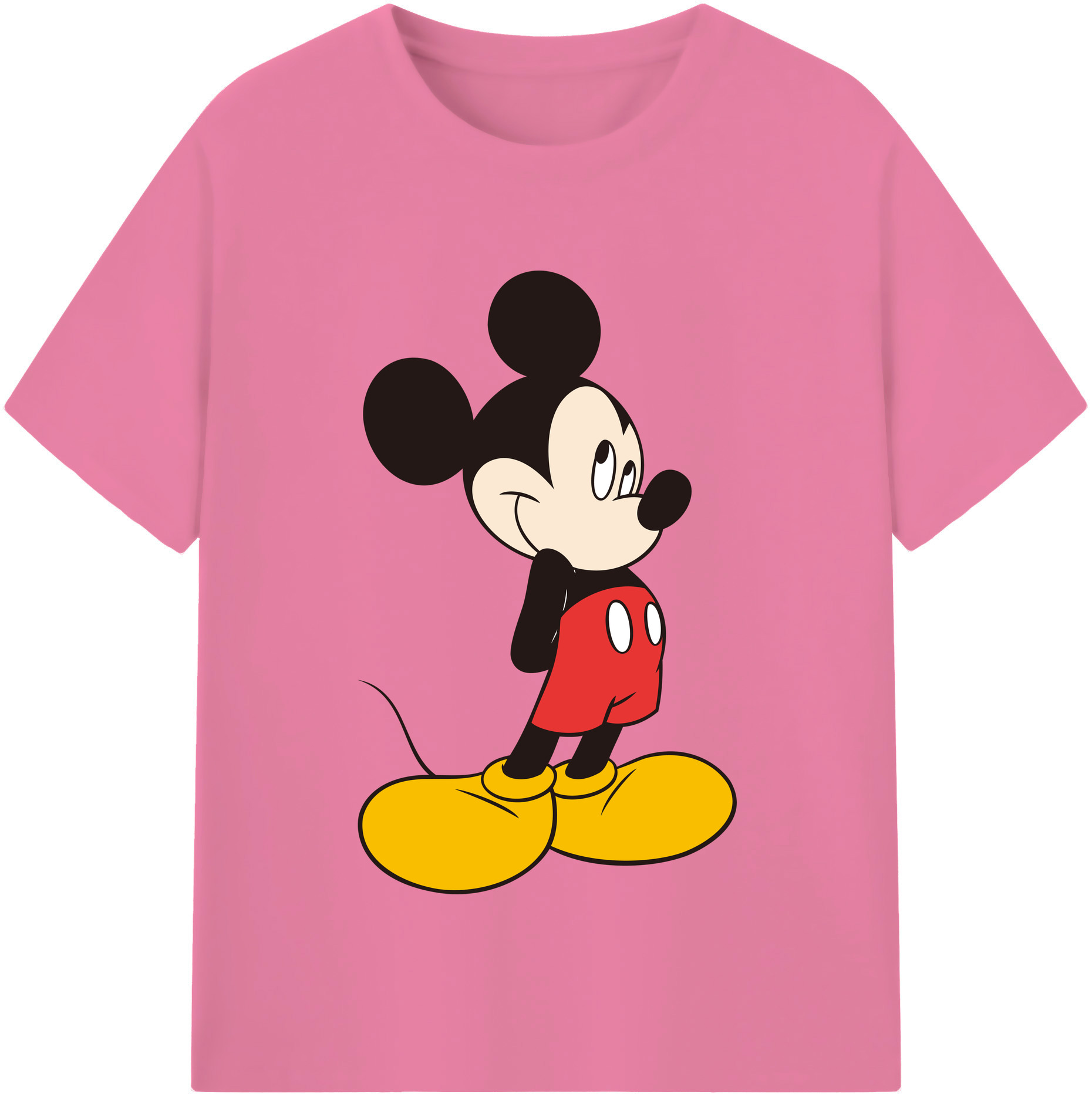 （画像用） ミッキーマウス Mickey Mouse 綿100％半袖Tシャツ（フロントプリント）